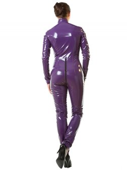 Paarse lak catsuit
