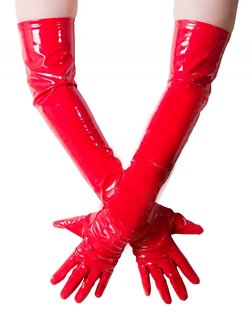 Rode lak handschoen