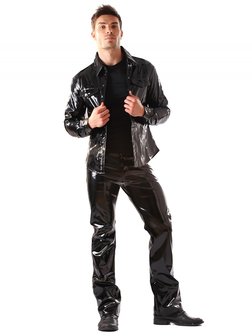 Lak shirt voor mannen
