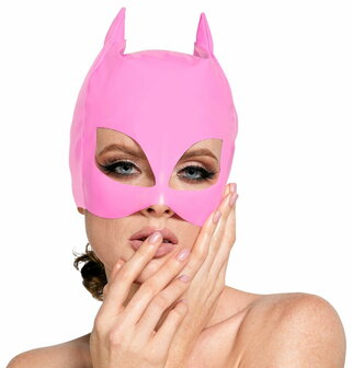 Roze lak katten masker
