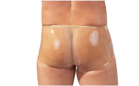 Transparante latex boxer met penishuls