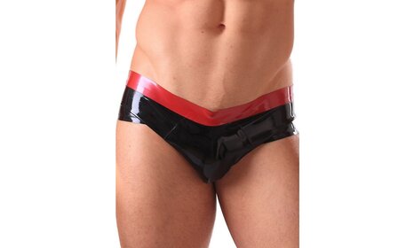 Latex hipster in contrastkleur