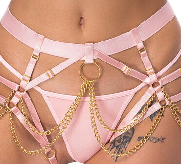 ros&eacute;kleurige string