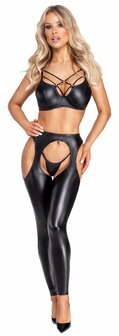 klassieke zwarte matte look string,
