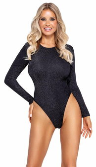 Zwarte glitter body
