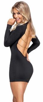 Mini jurk met gouden kettingen