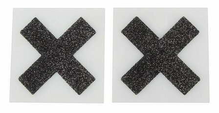 Zwarte glitter tepelstickers