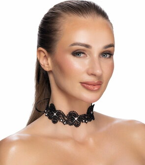 Zwarte kanten choker