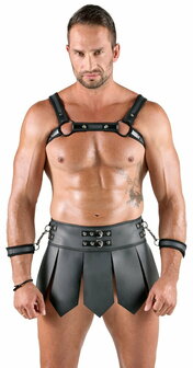 borstharnas, gladiatorrok en 2 zachte handboeien
