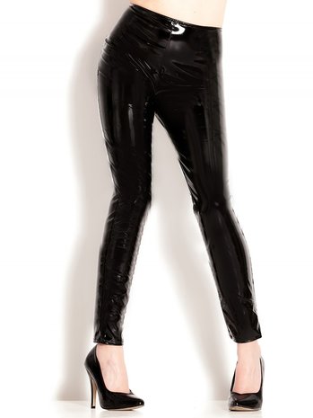 Lak legging met rits 