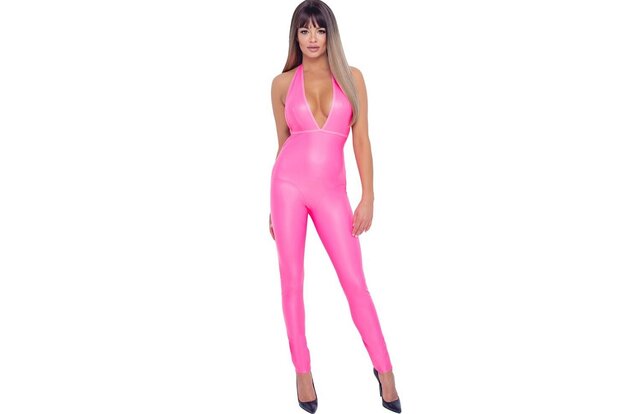 Roze matlook catsuit