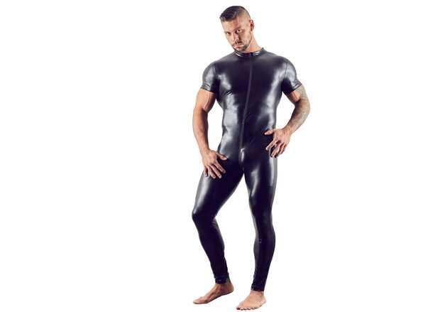 Wetlook catsuit zwart