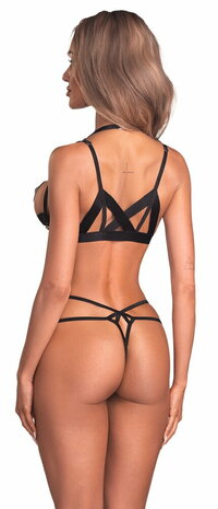 Open Cup BH & Crotchless String Set