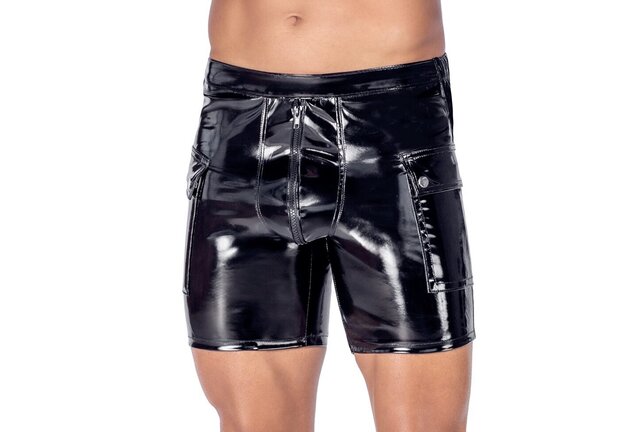 Zwarte lak shorts