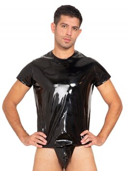 Lak t shirt met ronde hals Lak t shirt met ronde hals