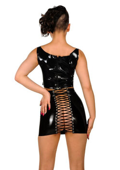 Latex rokje met rijgvetersluiting Latex rokje met rijgvetersluiting